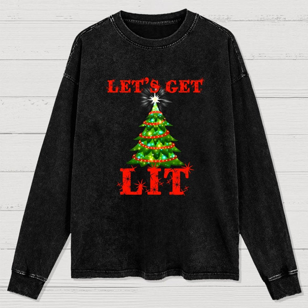 Let's Get Lit Washed Long Sleeve Tee