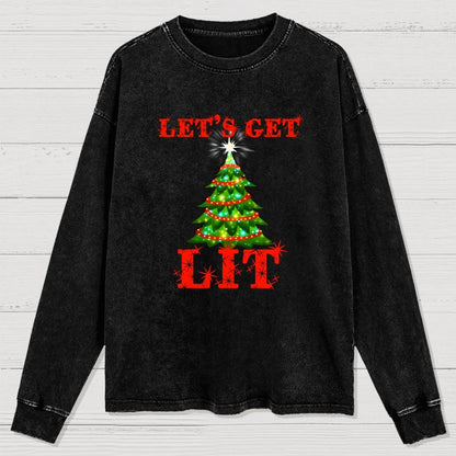 Let's Get Lit Washed Long Sleeve Tee