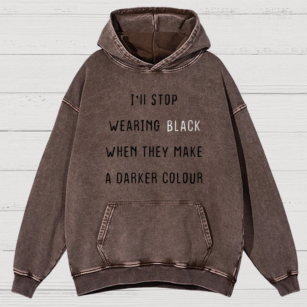 Wearing Black Vintage Distressed Hoodie