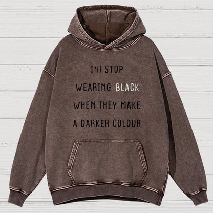 Wearing Black Vintage Distressed Hoodie