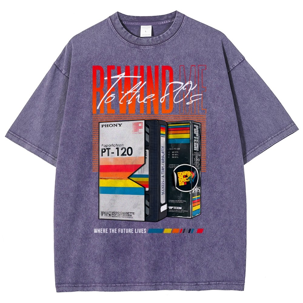 Rewind Me to The 80's Vintage Distressed T-shirt
