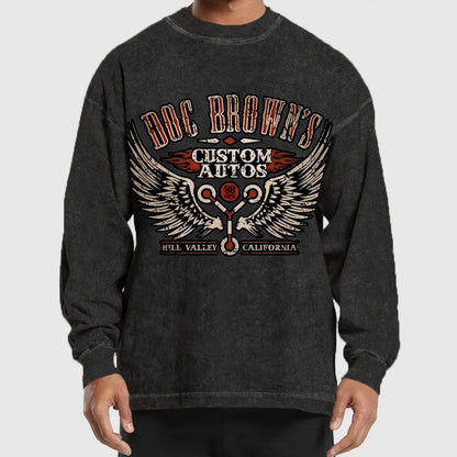Doc Brown's Garage Washed Long Sleeve Tee