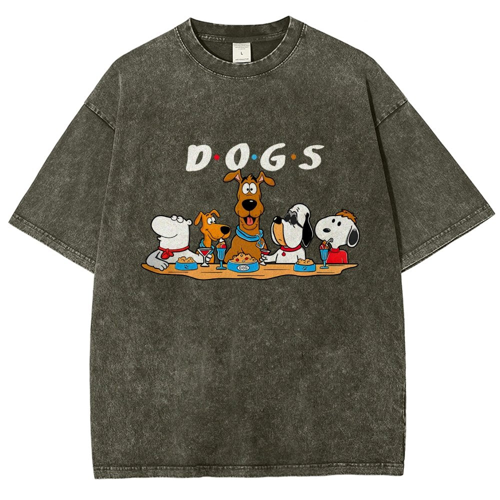Dog Vintage Distressed T-shirt