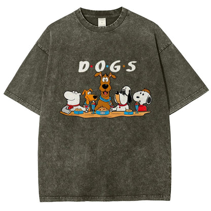 Dog Vintage Distressed T-shirt