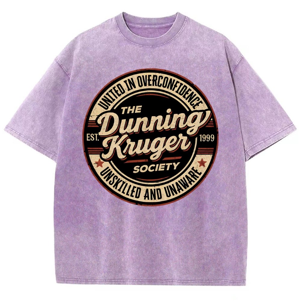 Dunning Kruger Society Vintage Distressed T-shirt