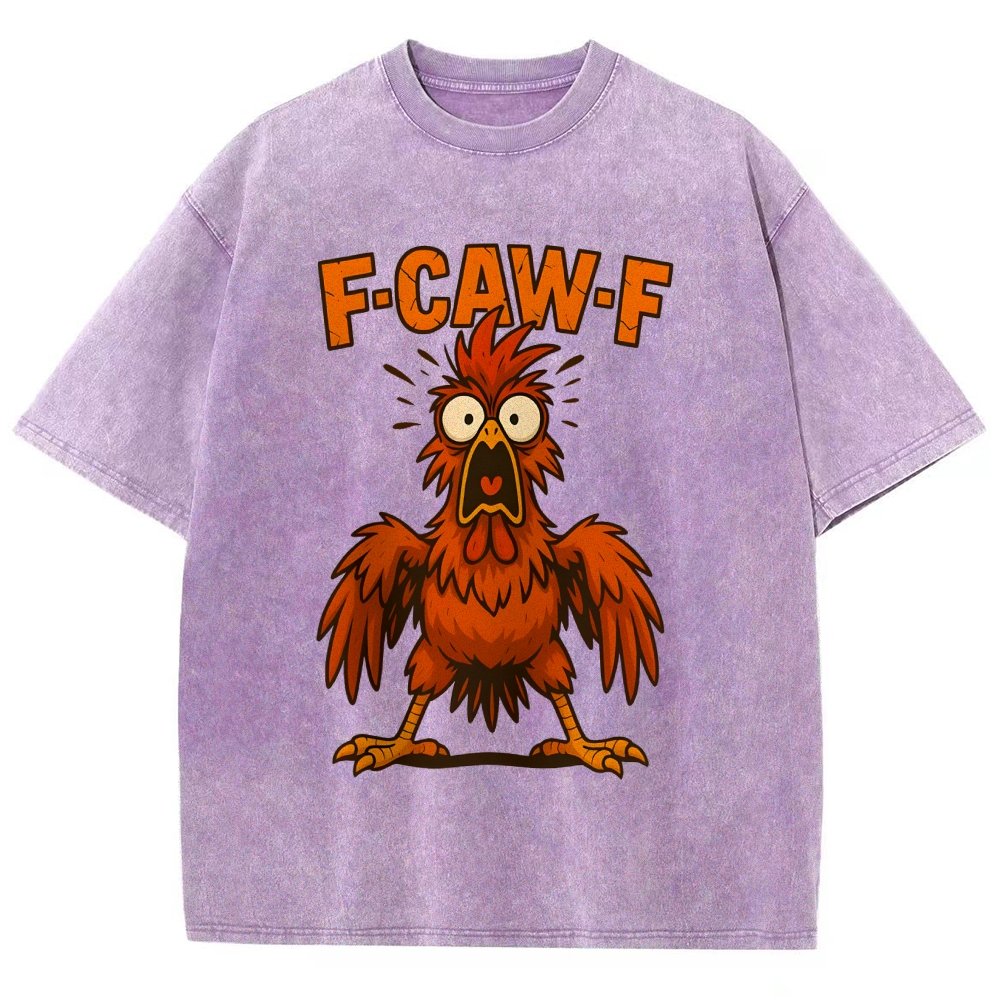 F-CAW-F  Angry Chicken Vintage Distressed T-shirt