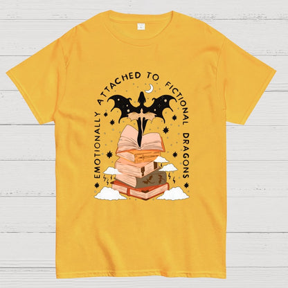 Emotionally Attached to Fictional Dragons Bookish Geek T-Shirt