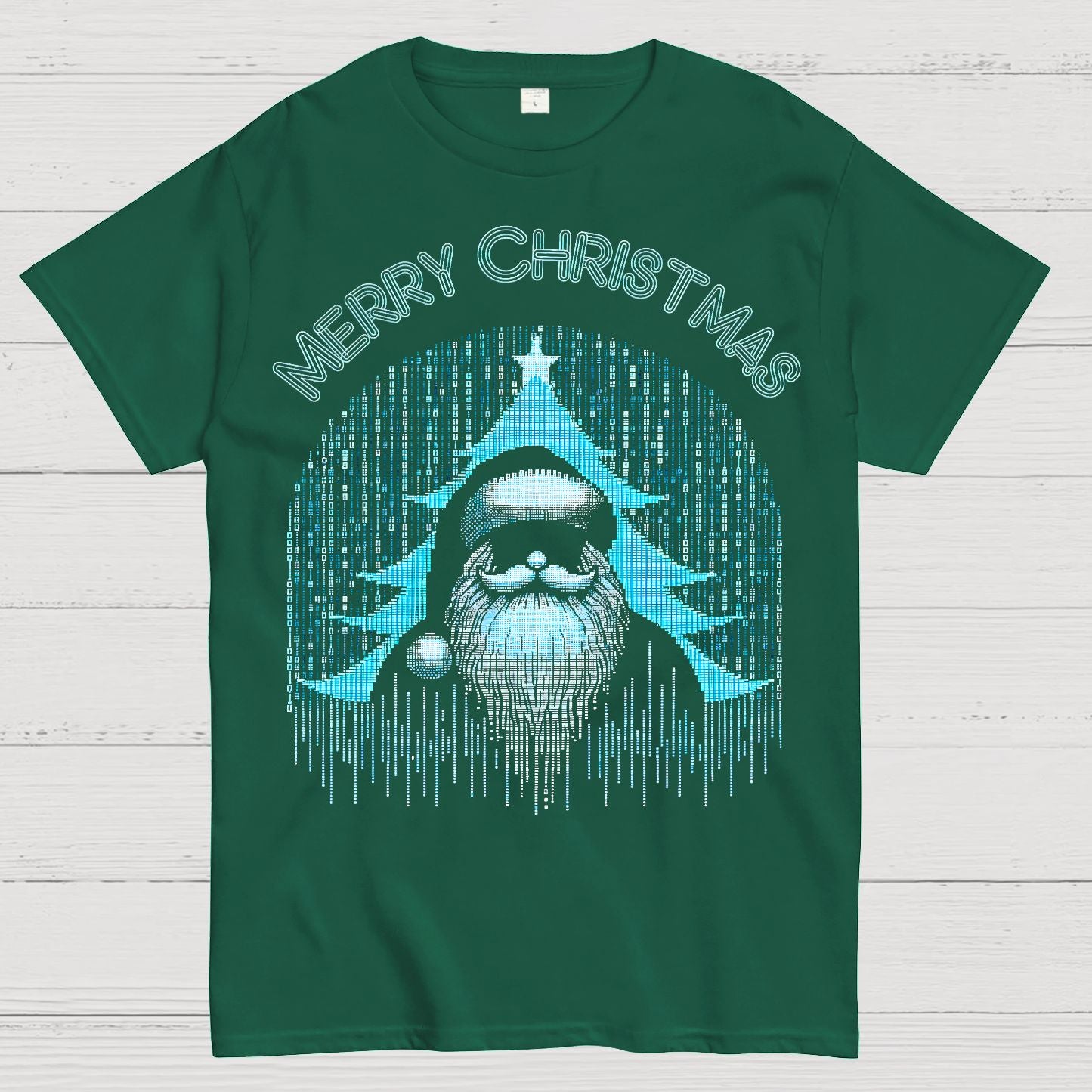 Funny Binary Christmas Santa Clause for Programmer Geek T-Shirt