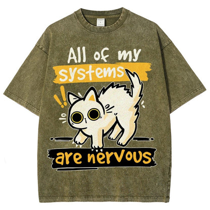 All of my Systems are Nervous Vintage Distressed T-shirt