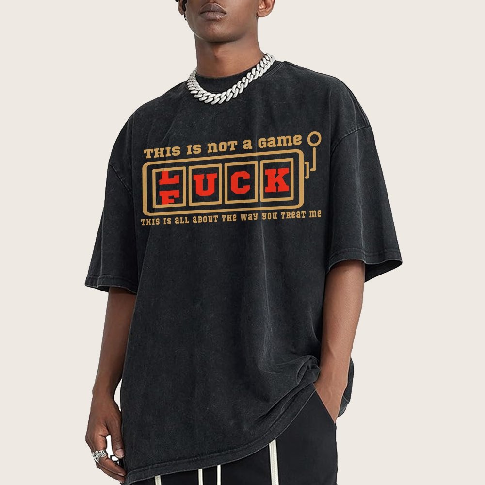 THIS IS NOT a Game — F(L)UCK Vintage Distressed T-shirt