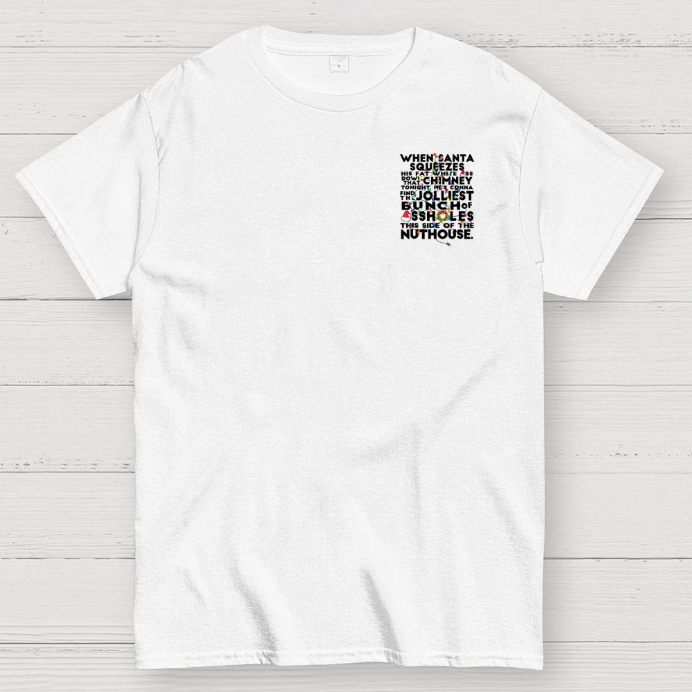Christmas Vacation Jolliest Bunch Front And Back Printing Geek T-Shirt