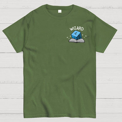 Wizard Dice Front And Back Printing Geek T-Shirt