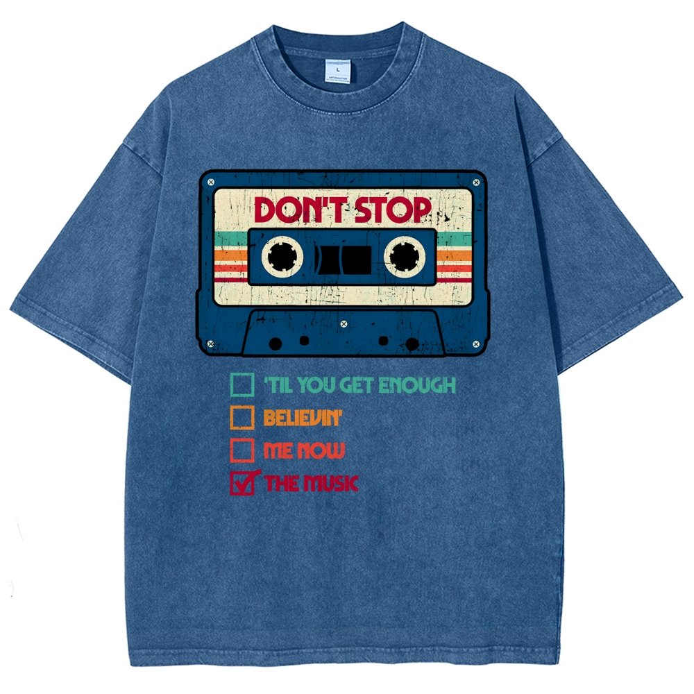 Dont Stop The Music Vintage Distressed T-shirt