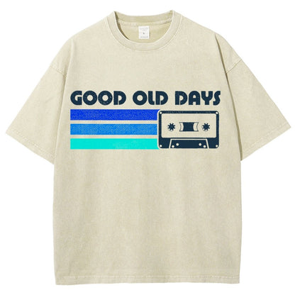 Old Days Vintage Mixtape Vintage Distressed T-shirt