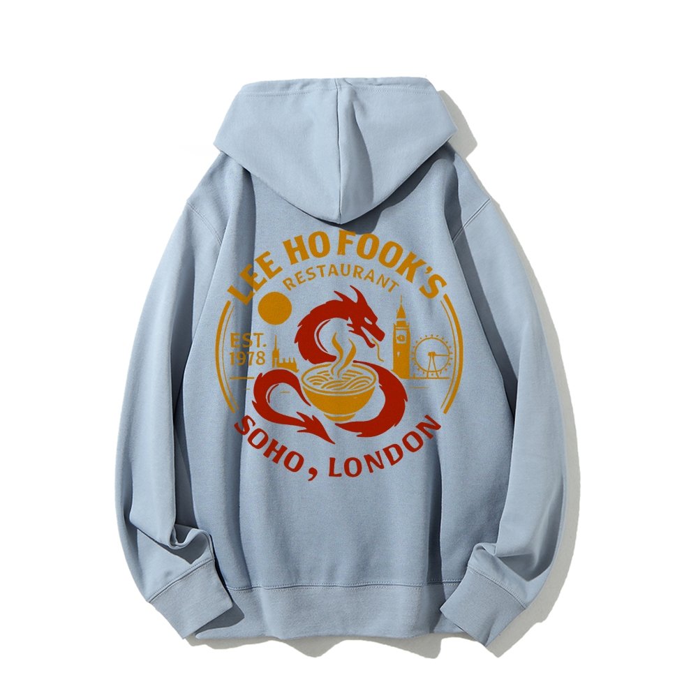 Lee Ho Fooks Printed Back Cotton Hoodie