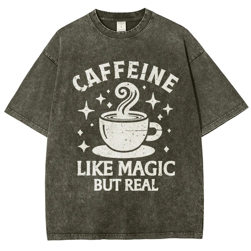 Caffeine Like Magic Vintage Distressed T-shirt