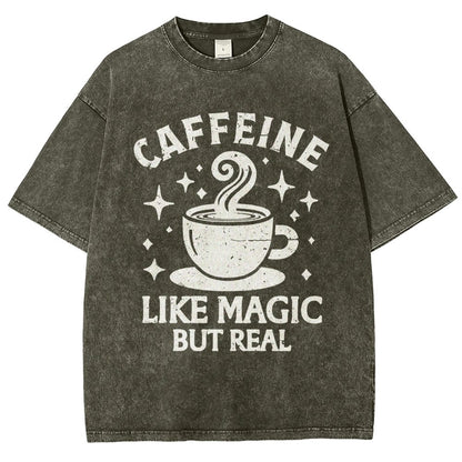 Caffeine Like Magic Vintage Distressed T-shirt