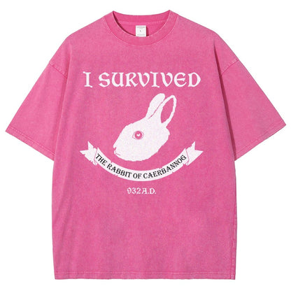 I Survived The Mysterious Rabbit 932A.D Vintage Distressed T-shirt