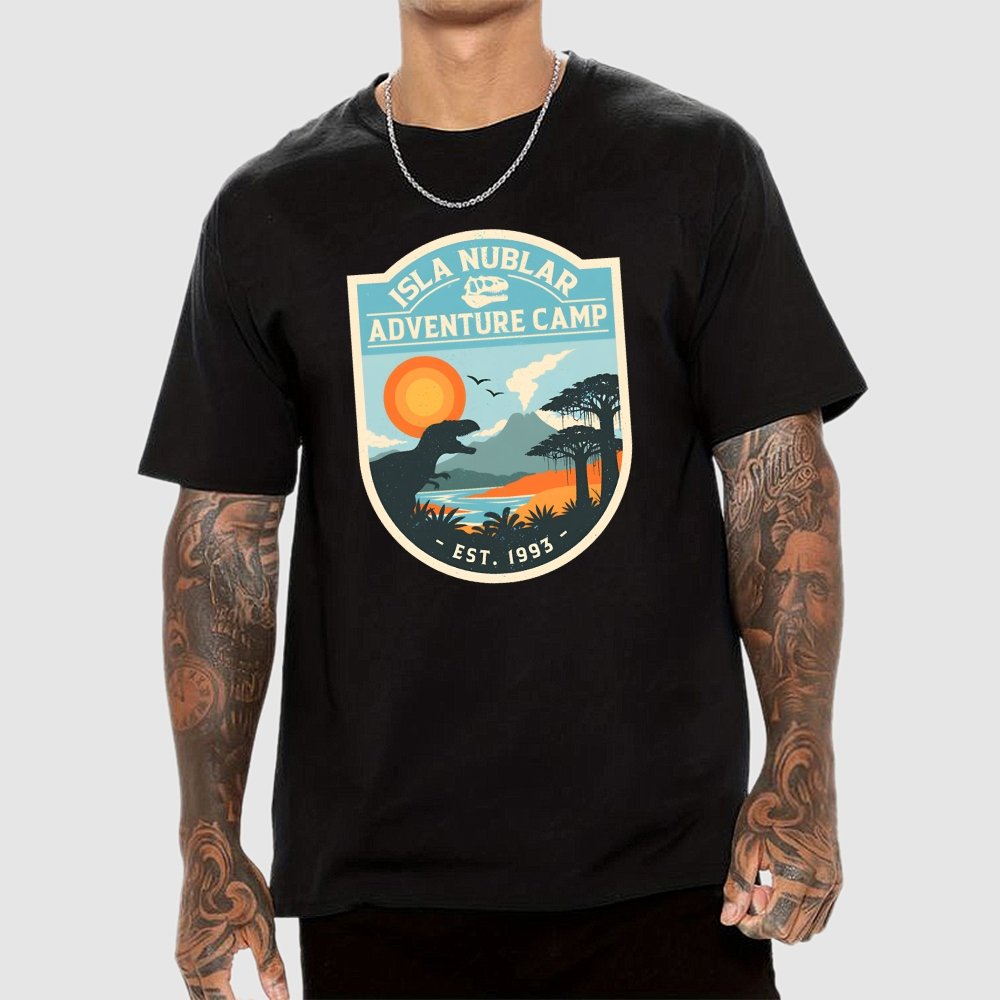 Dinosaur Island Adventure Camp Geek T-Shirt