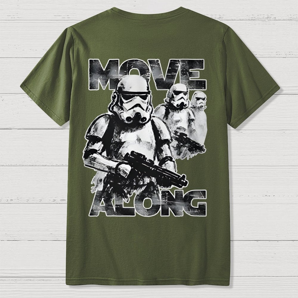 Move Along Front And Back Printing Geek T-Shirt