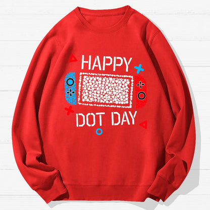Happy International Dot Day Geek Cotton Sweatshirt