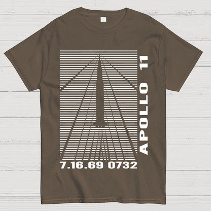 Shockwaves Apollo 11 Retro Space Design Unisex Geek T-Shirt