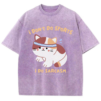 I Don't Do Sports I Do Sarcasm Vintage Distressed T-shirt