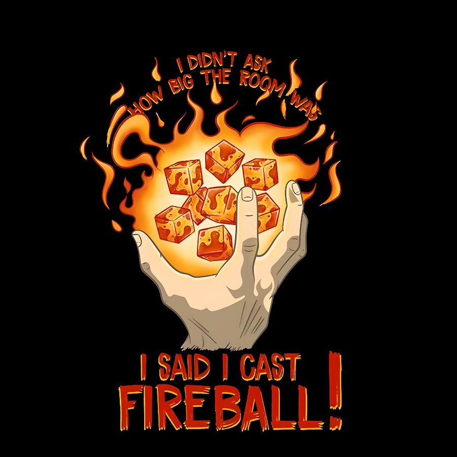I Cast Fireball! Geek T-Shirt