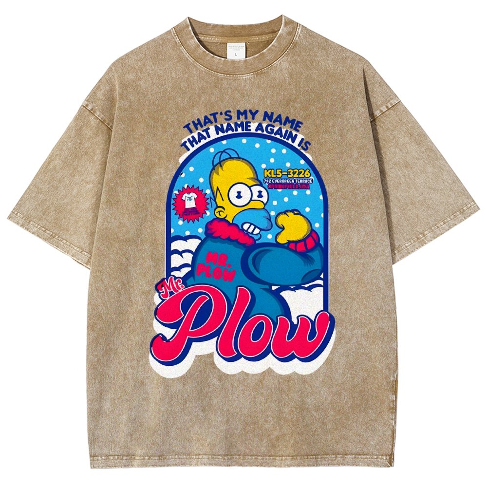 Mr. Snowplow Vintage Distressed T-shirt