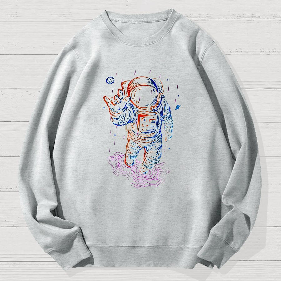 Travel In Space Funny Geek Cotton Sweatshirt