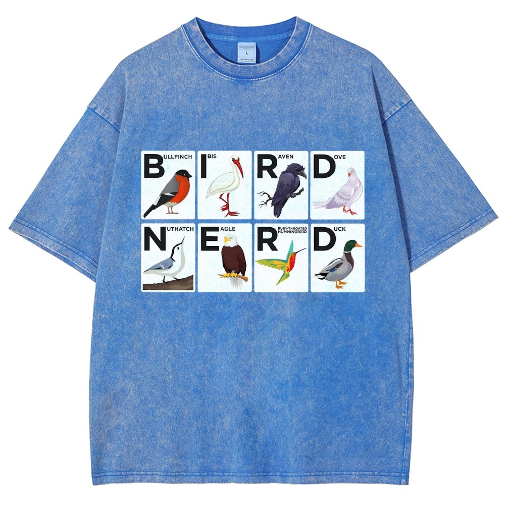 Bird Nerd Watching Vintage Retro Birdwatching Vintage Distressed T-shirt
