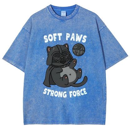 Soft Paws Strong Force Vintage Distressed T-shirt