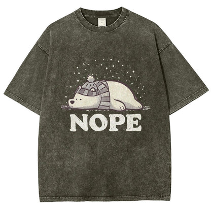 Nope Too Cold for Anything Vintage Distressed T-shirt
