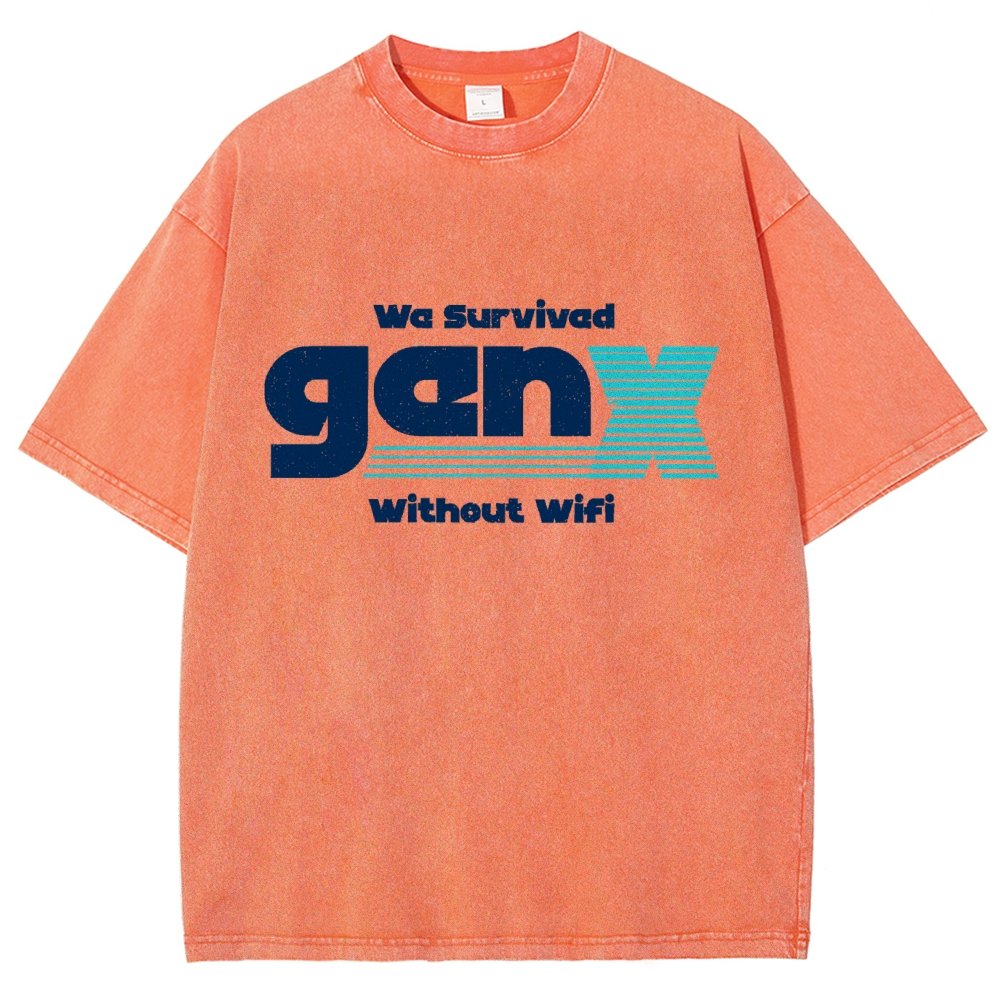 We Survived Without Wifi Vintage Distressed T-shirt