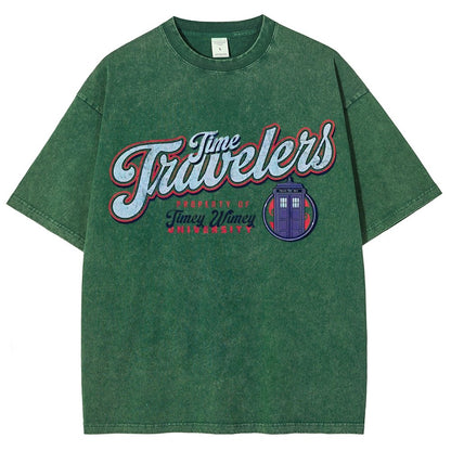 Timey Wimey University Vintage Distressed T-shirt