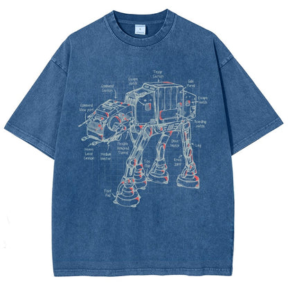 Walker's Blueprint Vintage Distressed T-shirt