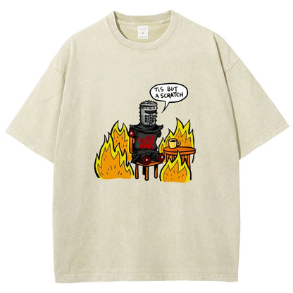 Tis Is Fine Vintage Distressed T-shirt