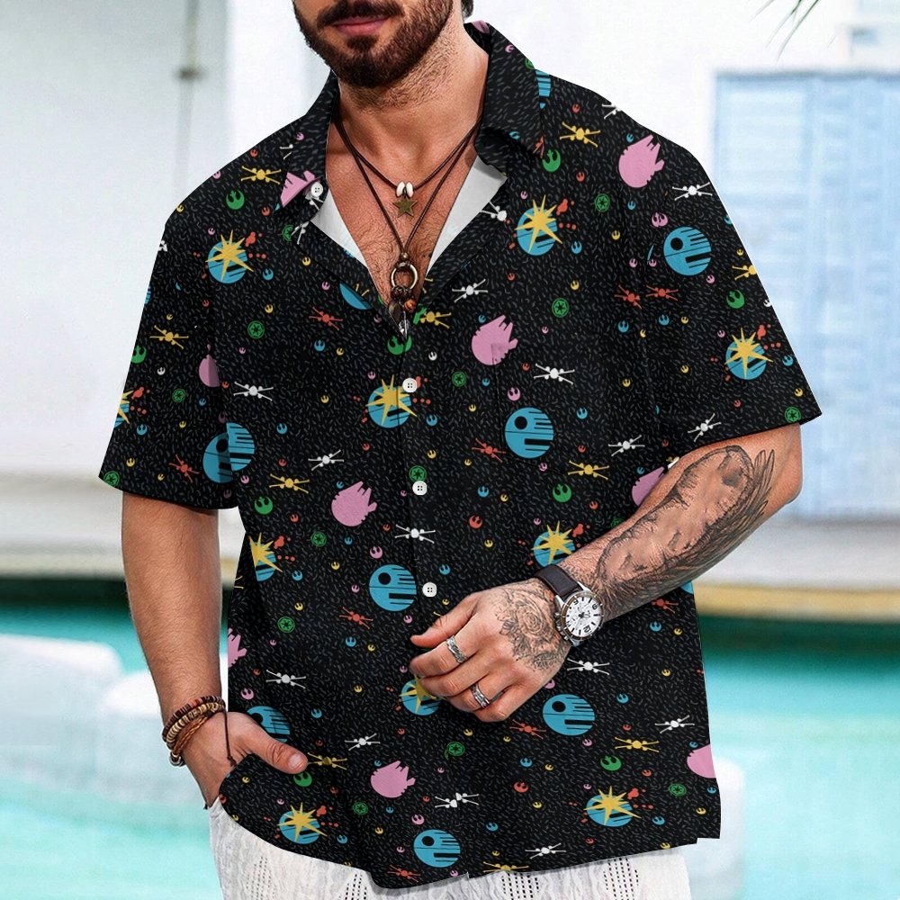 A Starry Galaxy Outer Space Geek Hawaiian Shirt