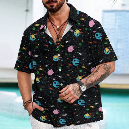 A Starry Galaxy Outer Space Geek Hawaiian Shirt