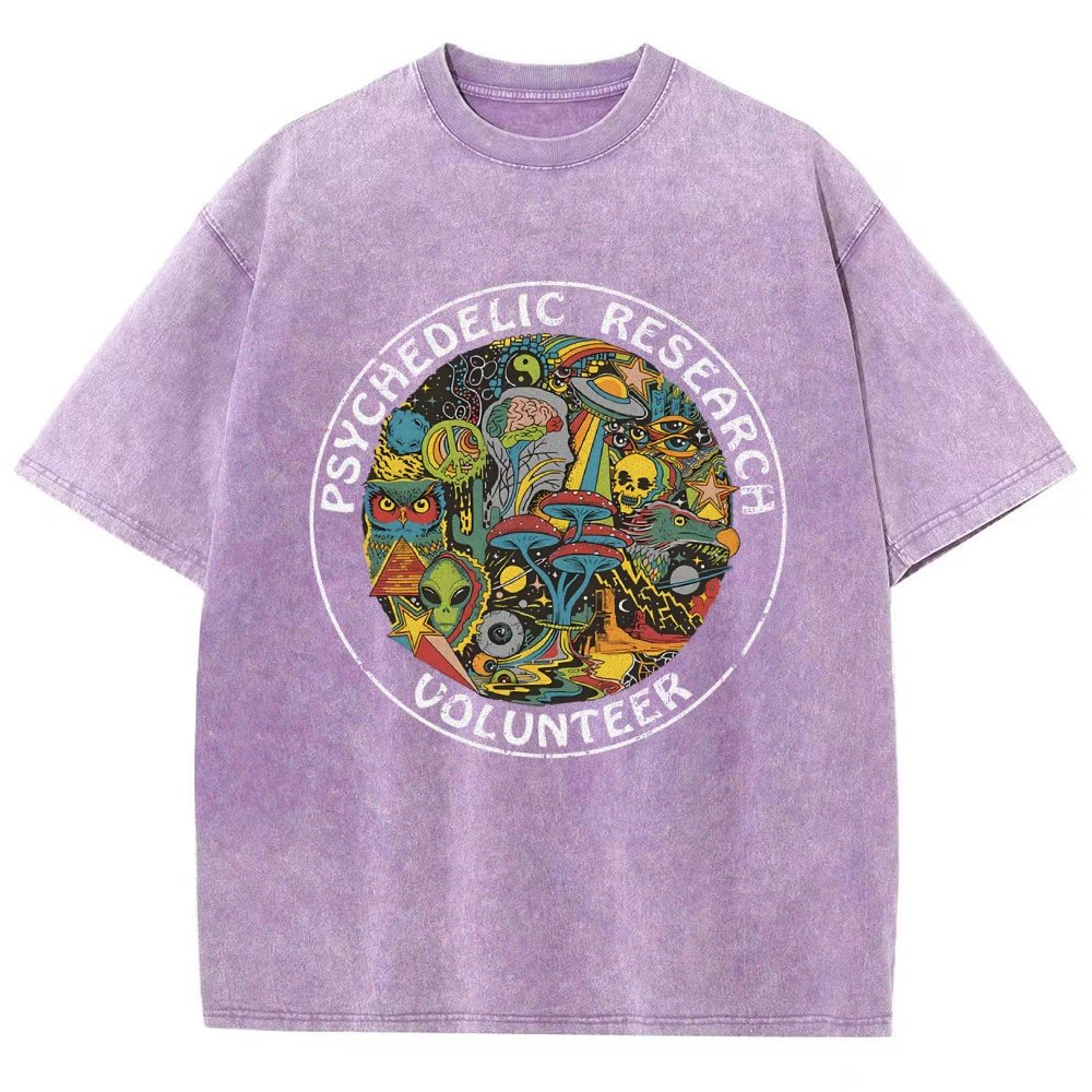 Psychedelic Research Volunteer Vintage Distressed T-shirt