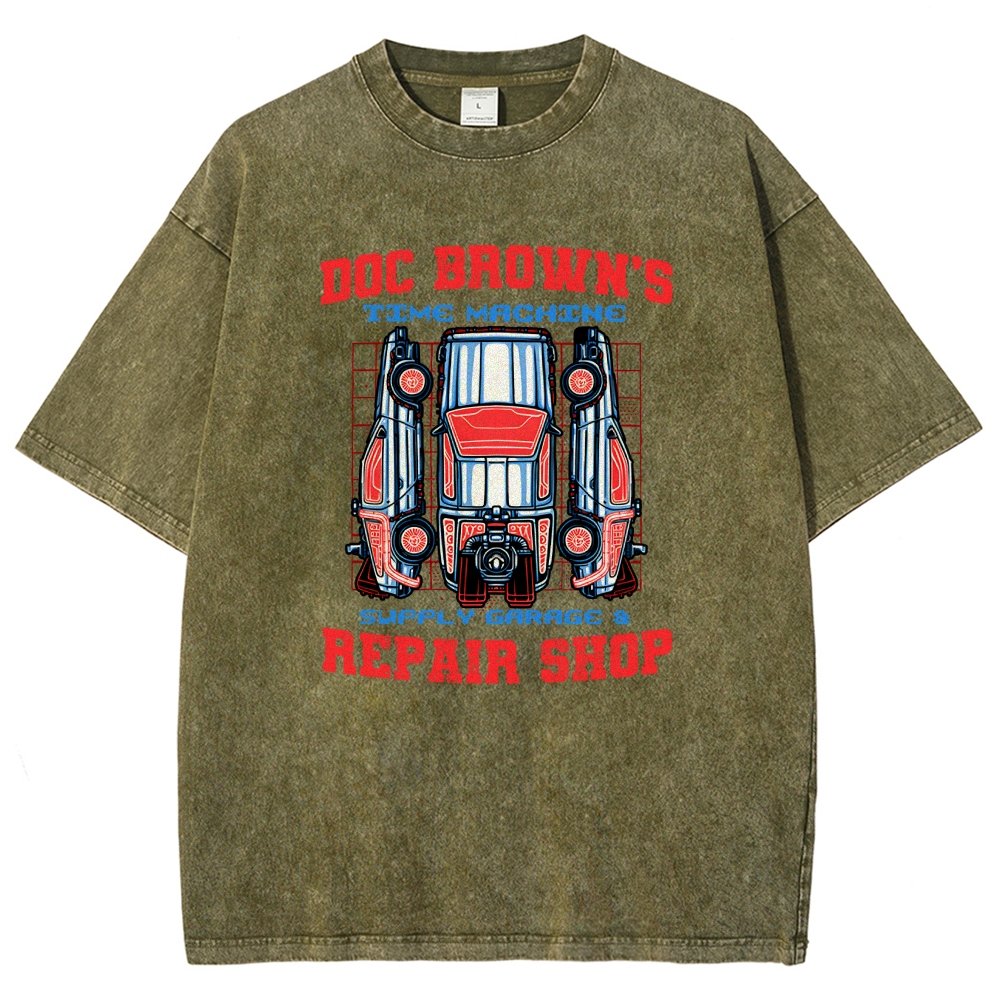 Time Machine Repair Shop Vintage Distressed T-shirt