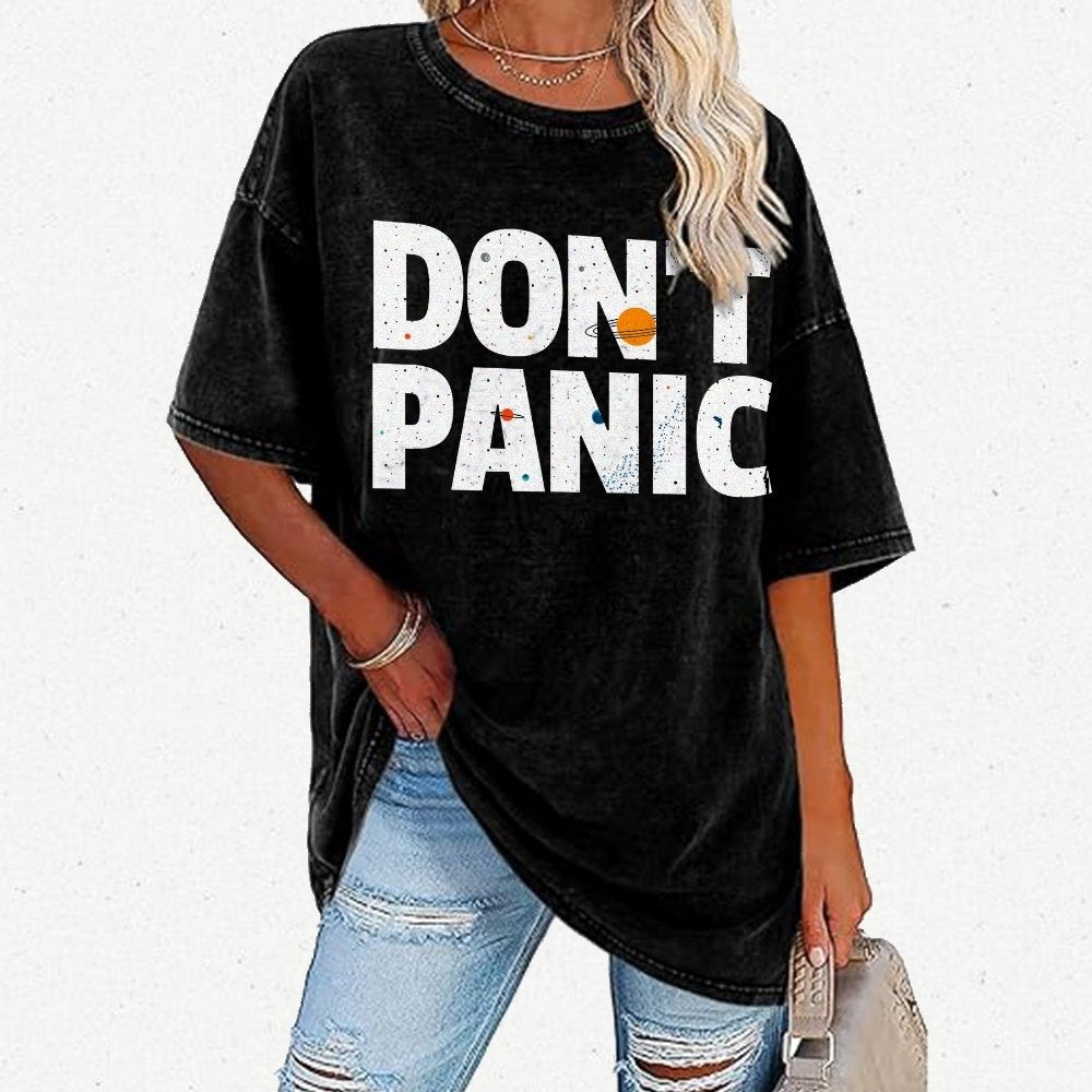 Don't Panic Vintage Distressed T-shirt