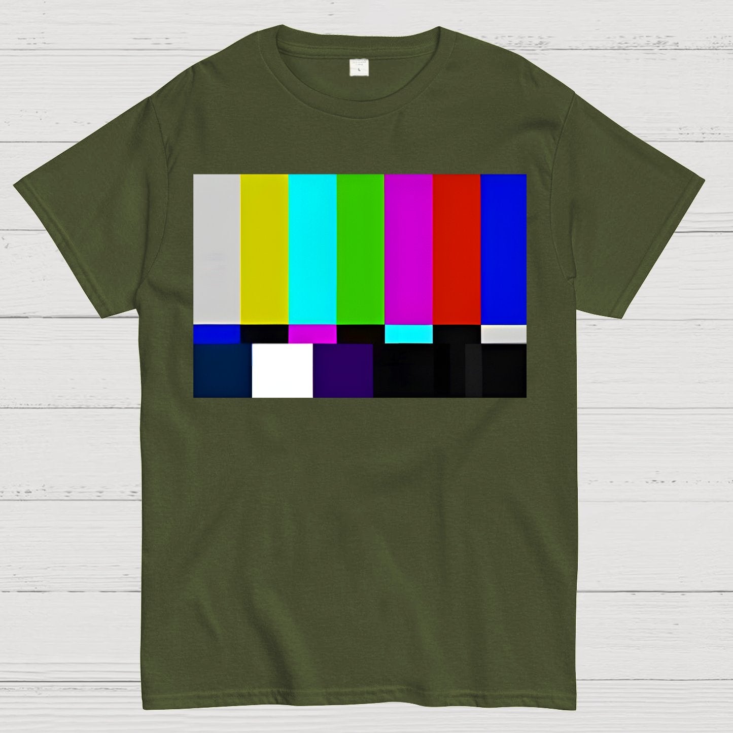 Retro Color Bar Screen Geek T-Shirt