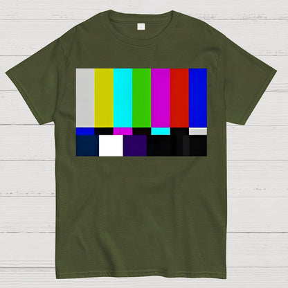Retro Color Bar Screen Geek T-Shirt