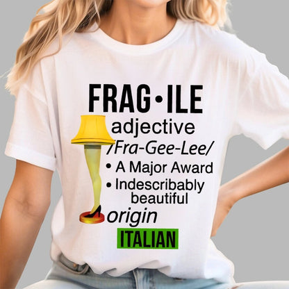 Funny Christmas Fragile Major Award Leg Lamp Geek T-Shirt