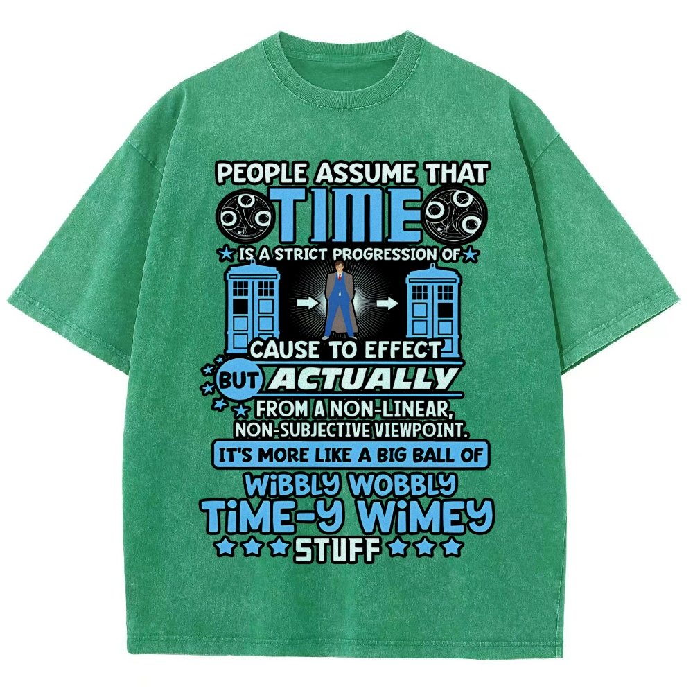 Wibbly Wobbly Timey Wimey Stuff  Vintage Distressed T-shirt