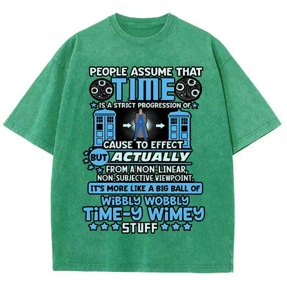 Wibbly Wobbly Timey Wimey Stuff  Vintage Distressed T-shirt