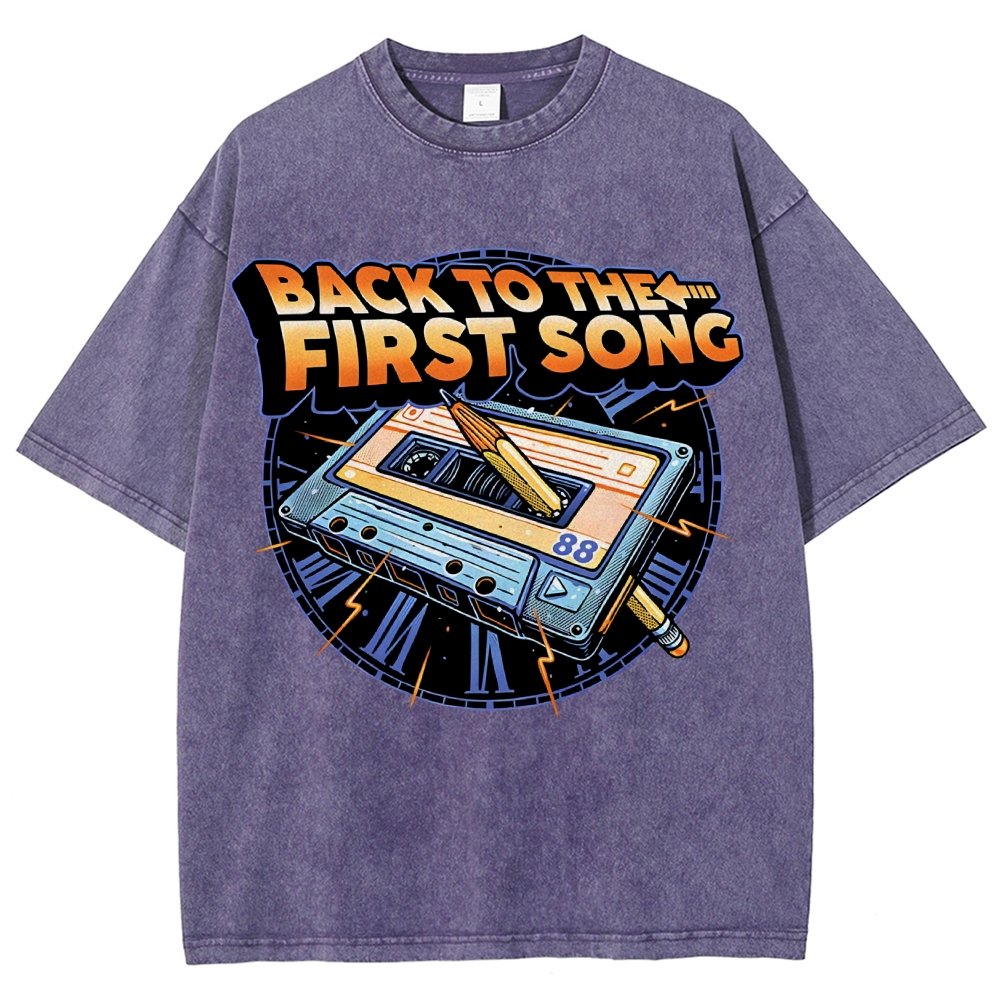 Back to the First Song Vintage Distressed T-shirt