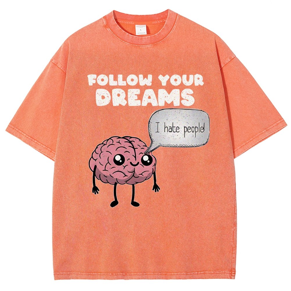 Follow Your Dreams Vintage Distressed T-shirt