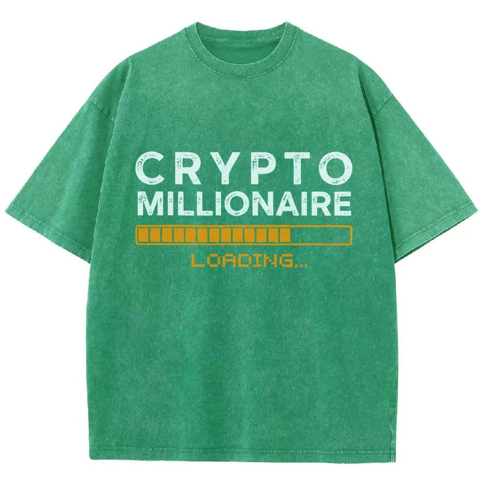Crypto Millionaire Loading Vintage Distressed T-shirt